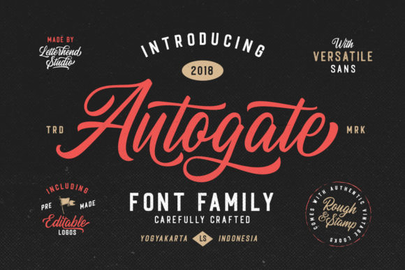 Autogate Family: A Dynamic Font Duo for Modern Design