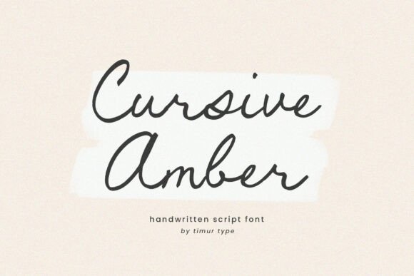 Cursive Amber: A Handwritten Script for Modern Design