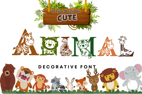 Cute Animal: A Decorative Font for Whimsical Design