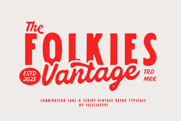 Folkies Vintage Font Duo: Retro Authenticity Meets Modern Design