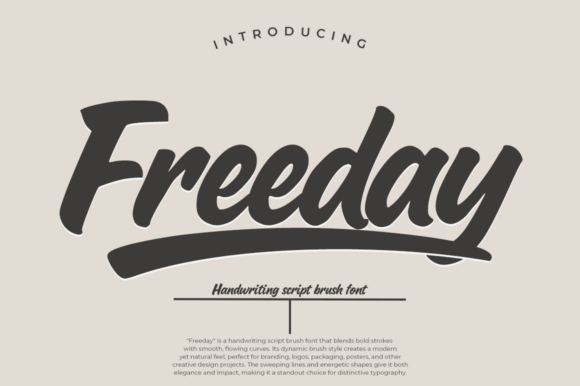 Freeday: Dynamic Brush Font for Modern Design