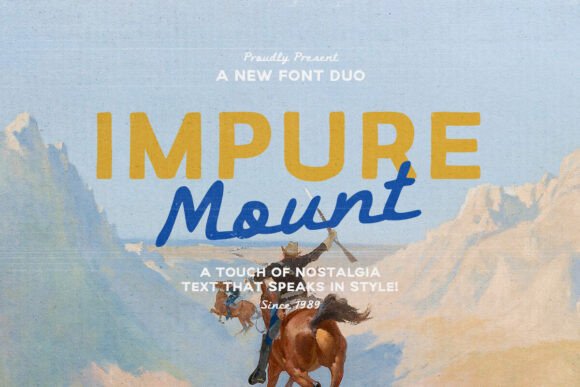 Impure Mount: A Nostalgic Font Duo for Adventure Branding