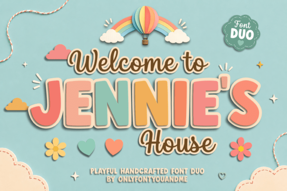 Jennies House: A Whimsical Font Duo for Heartfelt Design