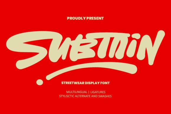 Subtain: Bold Streetwear Display Font for Impactful Design