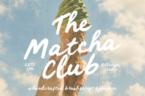 The Matcha Club: A Fresh Brush Font for Modern Branding